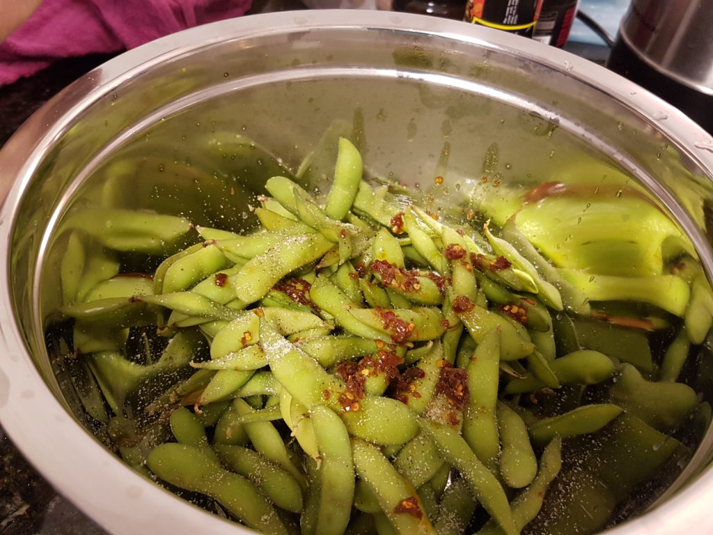 Chili and Lime Edamame ready to serve!