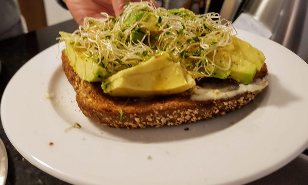 Avocado Open Faced Sandwich