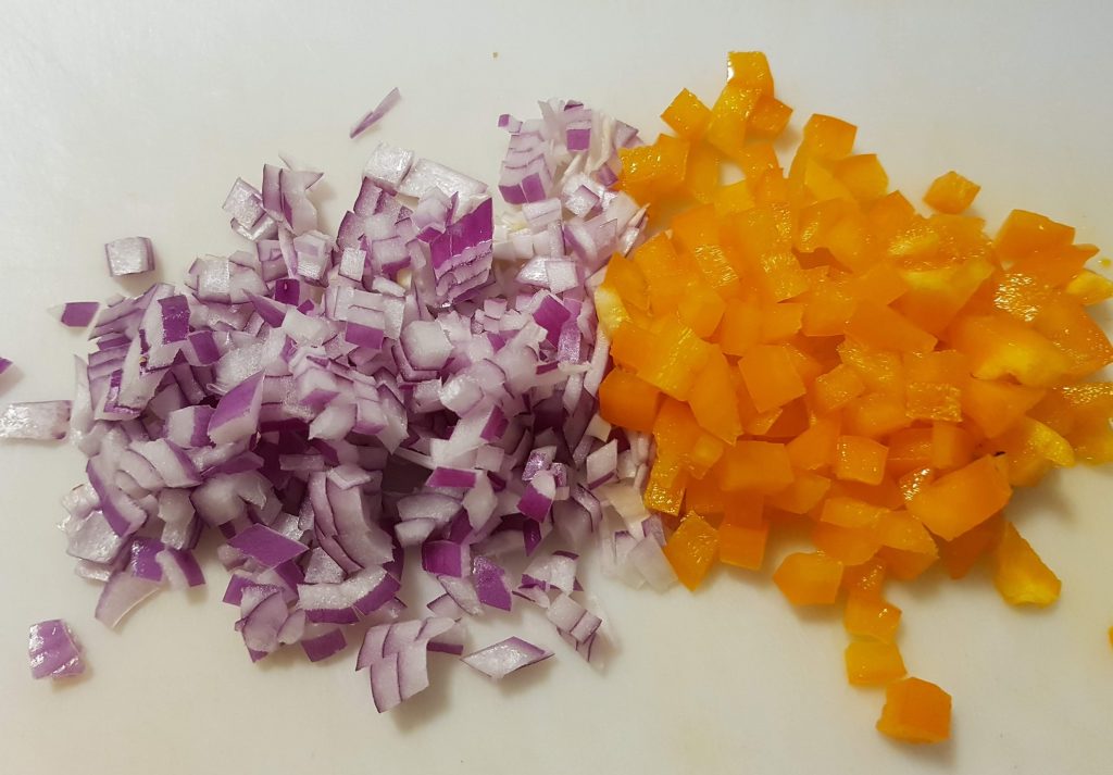 Red Onion and Orange Pepper
