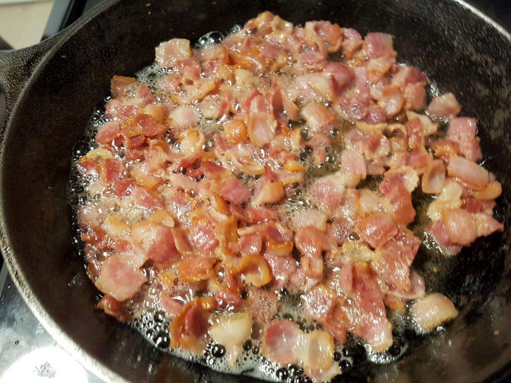 Bacon fry in a Cast Iron Pan