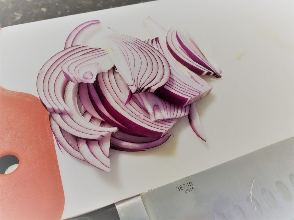 Red Onion for Easy, Tasty Stir-Fry Snow-Peas