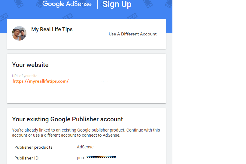 Google AdSense Account